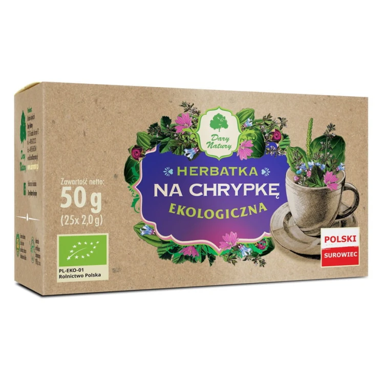 Na chrypkę herbatka ekologiczna 25x2g  Dary Natury