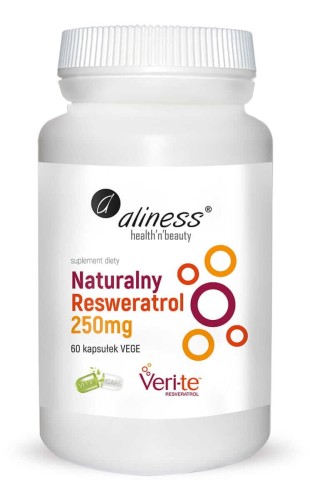 Naturalny Resweratrol 250mg  60 kapsułek Aliness