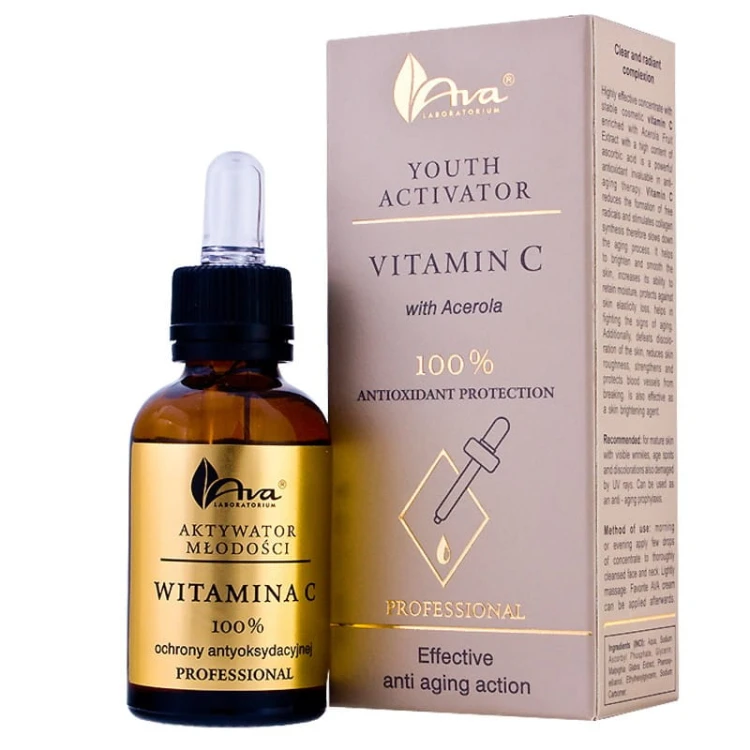 Ava Aktywator Młodości, witamina C z acerolą, 30 ml