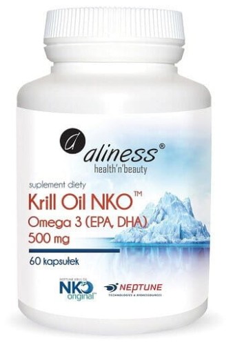 Krill Oil NKO Omega 3, 500 mg 60 kaps. Aliness