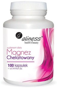 Magnez chelatowany + B6 100 kapsułek Aliness