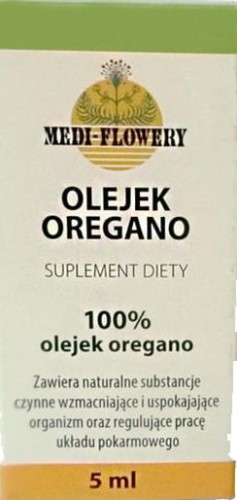 Olejek oregano ekologiczny 5 ml -100% Medi Flowery