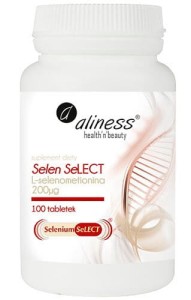 Selen Select L-selenometionina 200µg, 100 tabletek Aliness