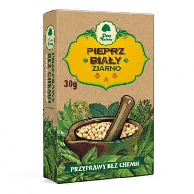 Pieprz biały ziarnisty/ ziarno 30g Dary Natury