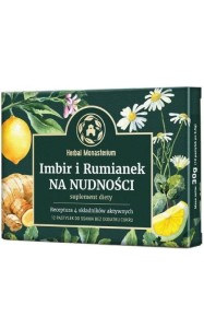 Imbir i Rumianek NA NUDNOŚCI pastylki do ssania Herbal Monasterium