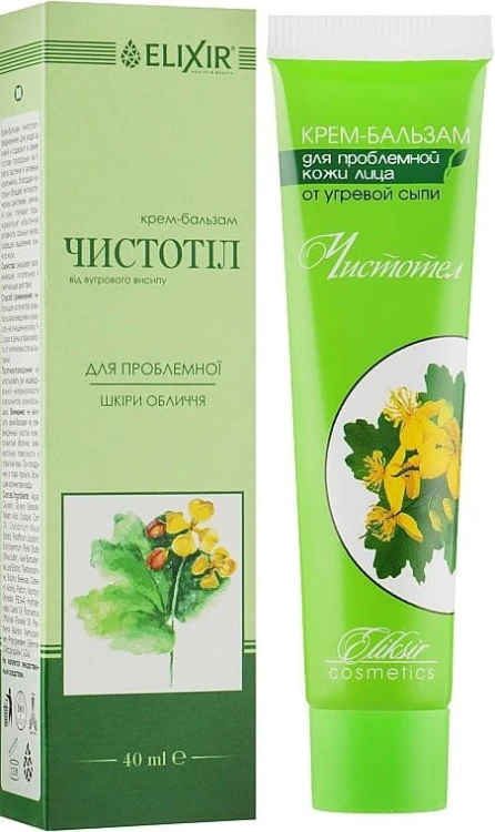 Krem z glistnikiem do cery tłustej i trądzikowej 40ml Eliksir