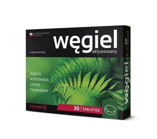 Węgiel aktywowany 30 kapsułek Colfarm