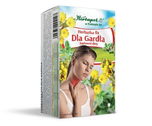 Herbatka DLA GARDŁA 20x2g, Herbapol Kraków– SUPLEMENT DIETY