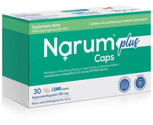 Narum Plus Prawidłowa perystaltyka jelit, 30 kapsułek