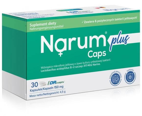 Narum Plus Prawidłowa perystaltyka jelit, 30 kapsułek