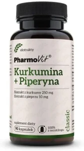 PHARMOVIT Kurkumina+piperyna 90kps.