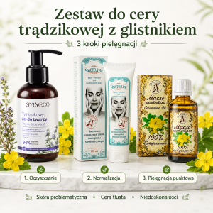 3-etapowy zestaw do cery trądzikowej z glistnikiem