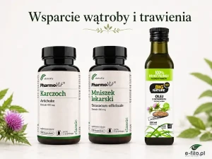 ZESTAW Wsparcie wątroby i trawienia (karczoch, mniszek, ostropest)