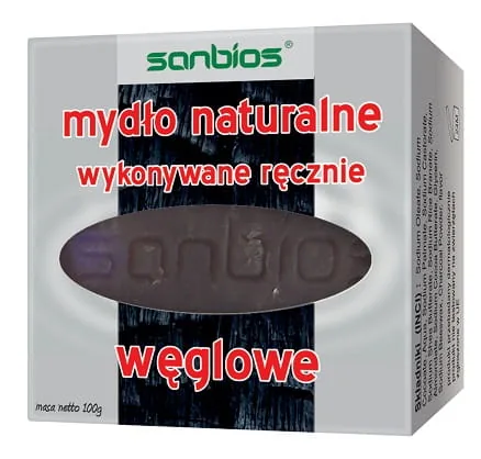Mydło naturalne węglowe Sanbios 100 g