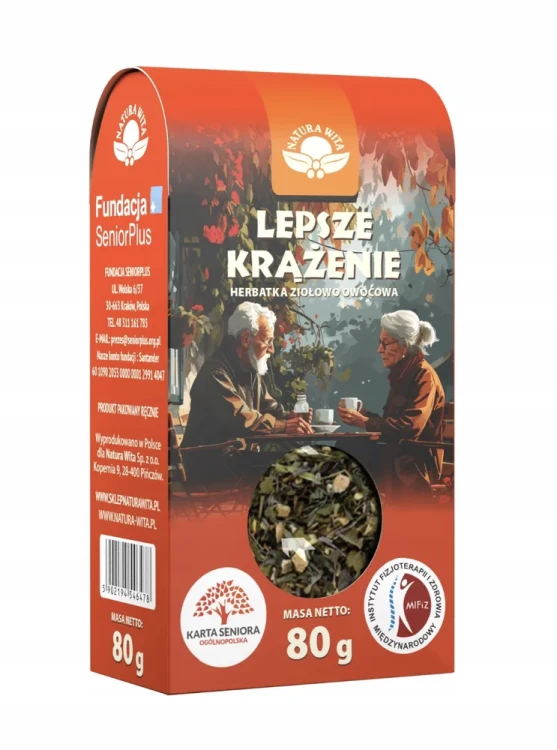 Herbatka Lepsze krążenie Natura Wita 80 g sypany susz ziołowo owocowy