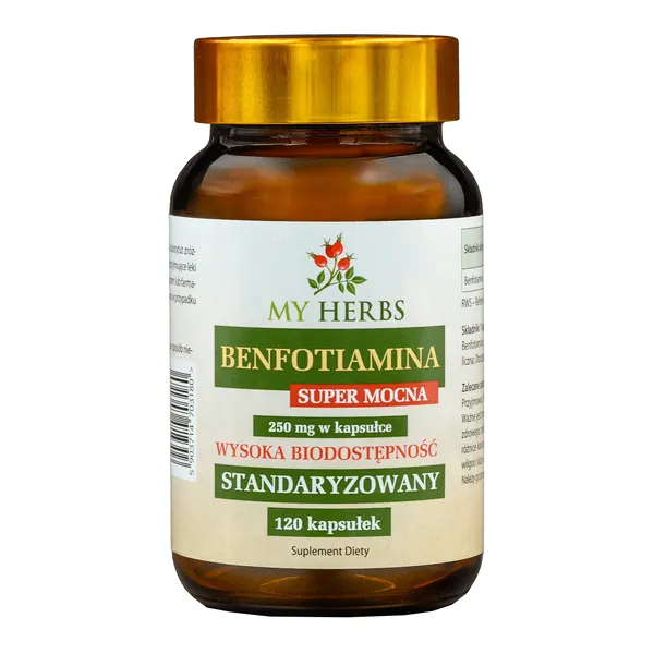 Benfotiamina Super Mocna My Herbs 120 kapsułek suplement diety
