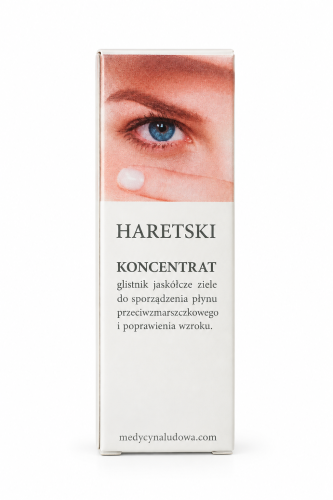 Haretski krople koncentrat z glistnika do okolic oczu