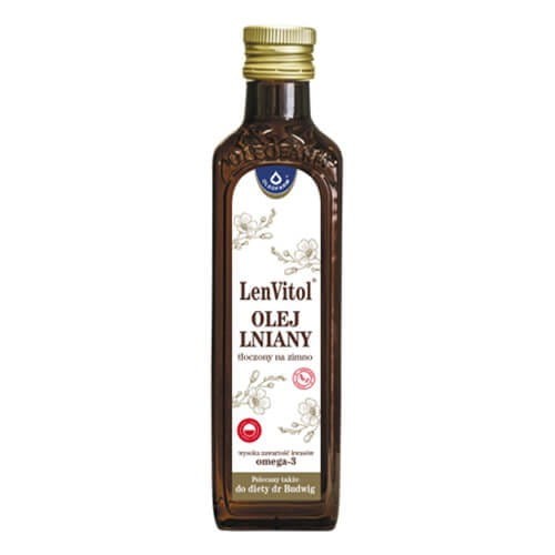 Olej lniany LenVitol 250ml (do diety Dr Budwig)