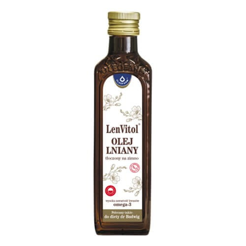 Olej lniany LenVitol 250ml (do diety Dr Budwig)