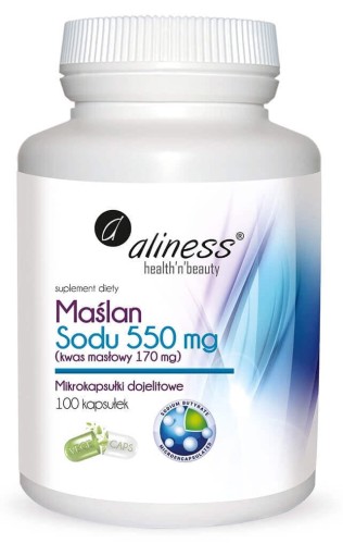 Maślan Sodu 550mg 100 kapsułek Aliness