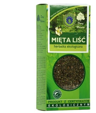 Liść mięty pieprzowej herbatka ekologiczna 25g Dary Natury