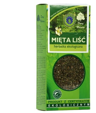 Liść mięty pieprzowej herbatka ekologiczna 25g Dary Natury