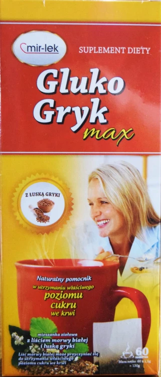 Herbata GLUKO-GRYK max 60szt x2,5g, MIR-LEK – SUPLEMENT DIETY