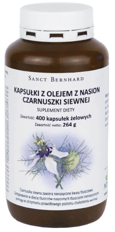 Kapsułki z olejem z czarnuszki siewnej 500mg 400 kap. NOMAK