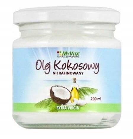 MyVita, Olej kokosowy, nierafinowany, 200 ml MyVita