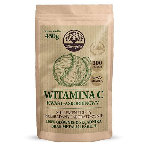 Witamina C Kwas L-askorbinowy, 450g, Skarby Gai