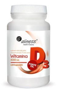 Witamina D3 FORTE OIL 4000j 120 kapsułek Aliness