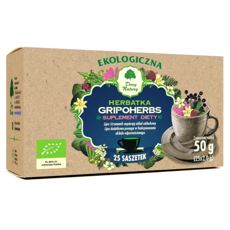 GRIPOHERBS herbatka Eko 25x2g, Dary Natury
